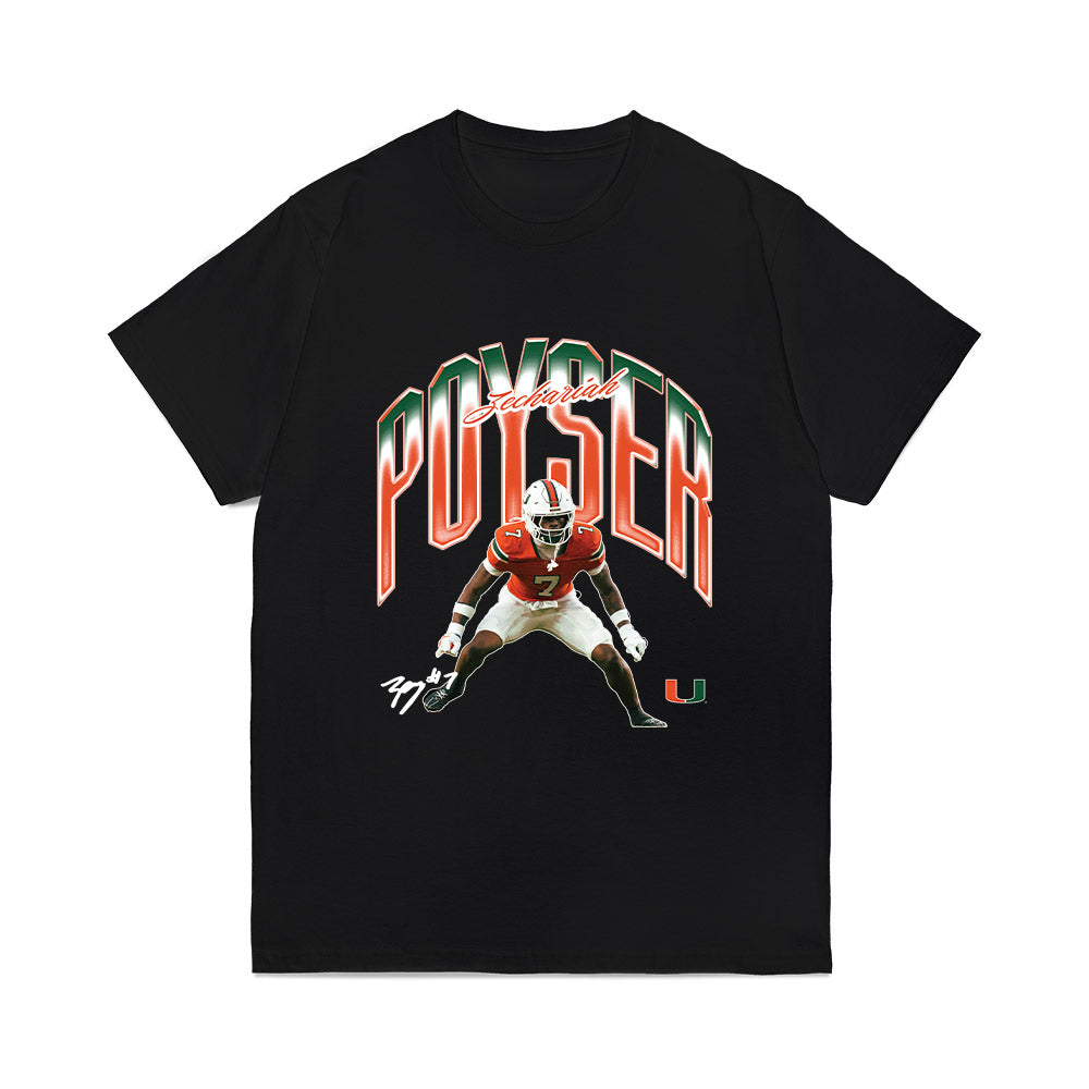 Miami - NCAA Football : Zechariah Poyser - Collage Comfort Colors T-Shirt-0