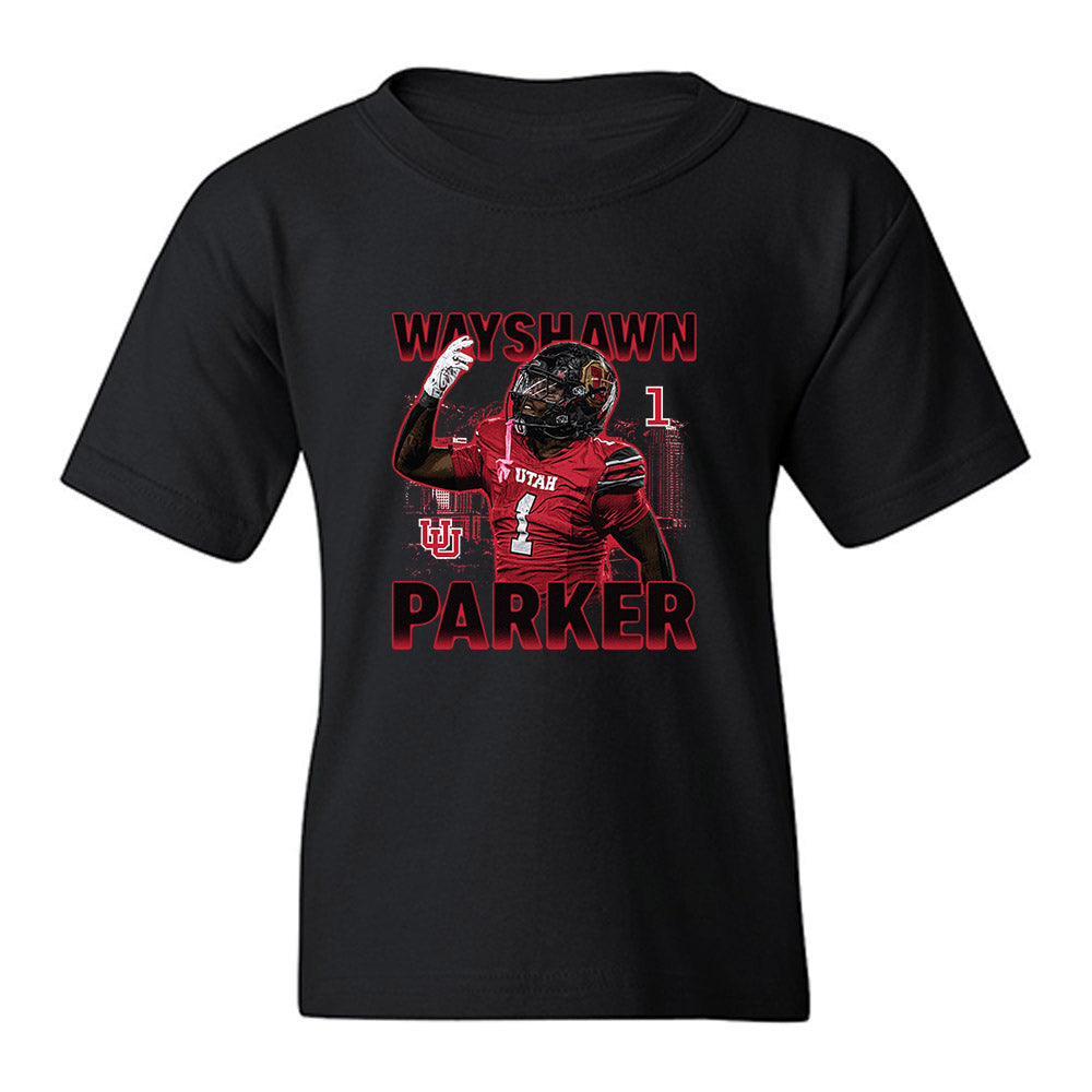 Utah - NCAA Football : Wayshawn Parker - Collage Youth T-Shirt-0