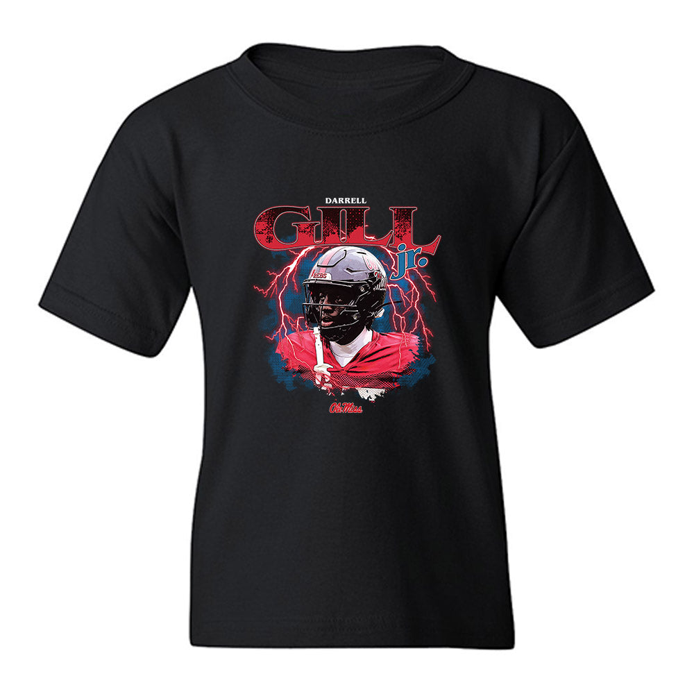 Ole Miss - NCAA Football : Darrell Gill Jr. - Collage Youth T-Shirt-0