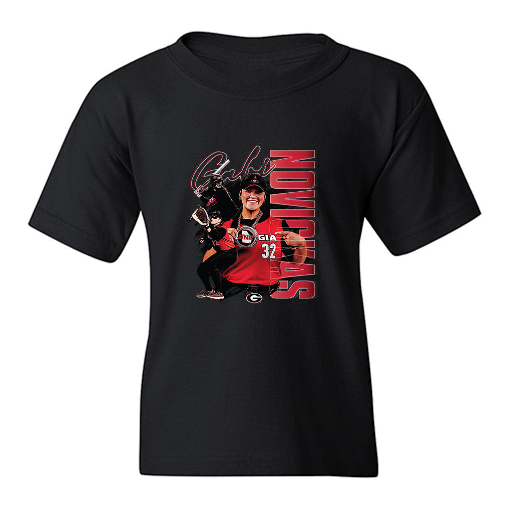Georgia - NCAA Softball : Gabi Novickas - Collage Youth T-Shirt-0