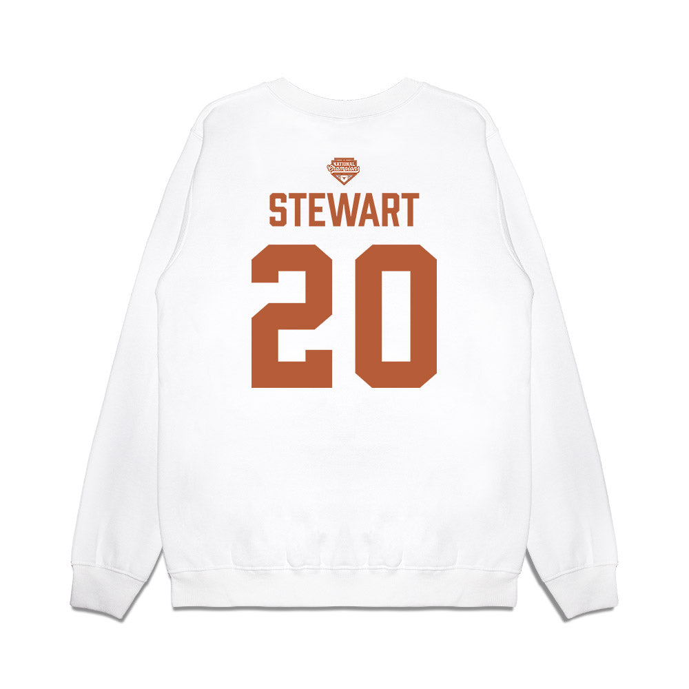 Texas - NCAA Softball : Katie Stewart - National Champions 2026 Texas State Outline Premium Crewneck Sweatshirt-1
