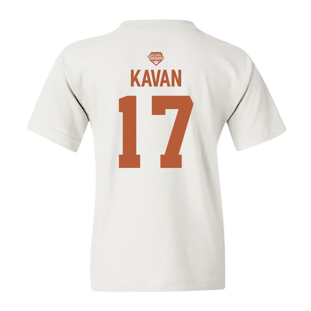 Texas - NCAA Softball : Teagan Kavan - National Champions 2026 Texas State Outline Youth T-Shirt-1