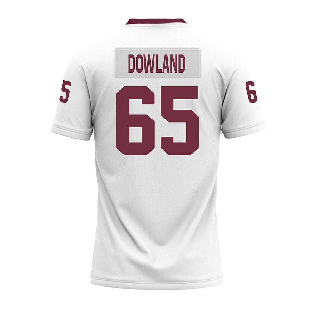 Mississippi State - NCAA Football : Spencer Dowland - White Premium Football Jersey-1