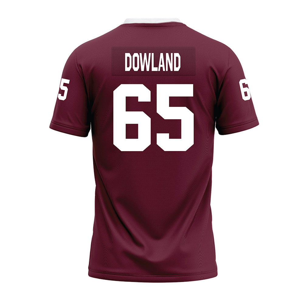 Mississippi State - NCAA Football : Spencer Dowland - Maroon Premium Football Jersey-1