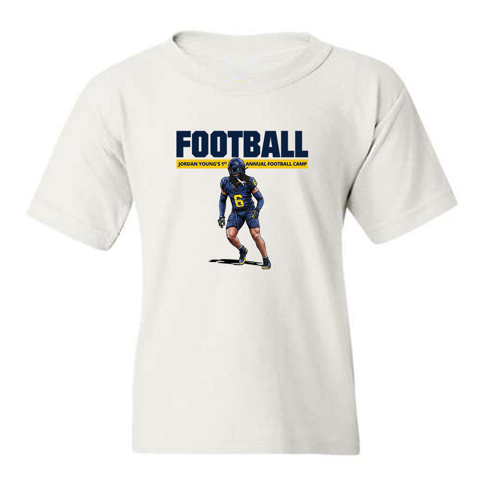 Michigan - NCAA Football : Jordan Young - 1st Annual Football Camp Youth T-Shirt-0