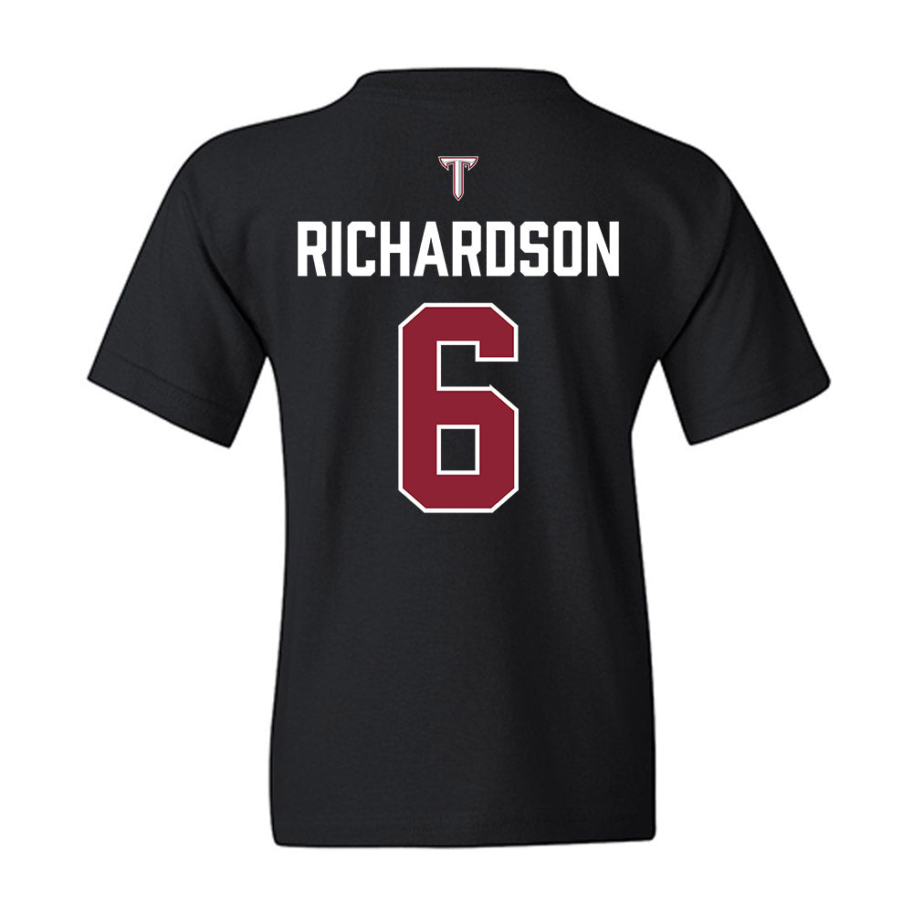 Troy - NCAA Baseball : Brady Richardson - College World Series Youth T-Shirt-1