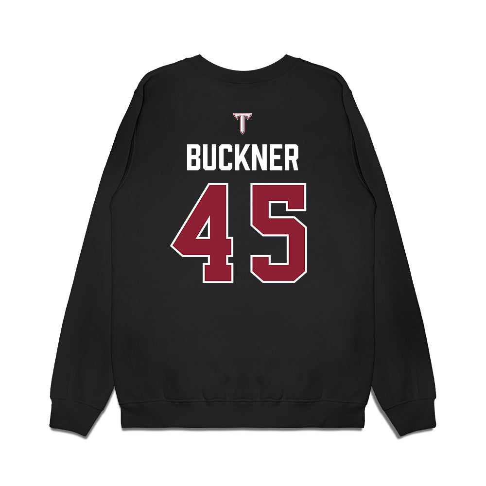 Troy - NCAA Baseball : Judah Buckner - College World Series Premium Crewneck Sweatshirt-1