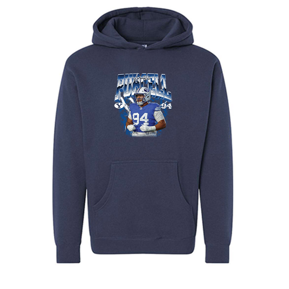 BYU - NCAA Football : Anisi Purcell - Collage Hooded Pullover Sweatshirt-0