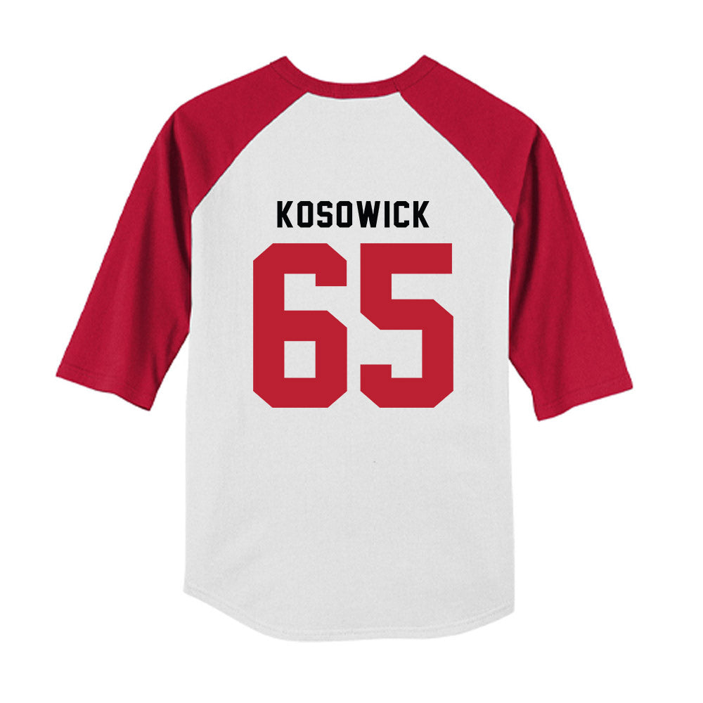 Georgia - NCAA Baseball : Mason Kosowick - OmaDawgs Youth Raglan T-Shirt-1