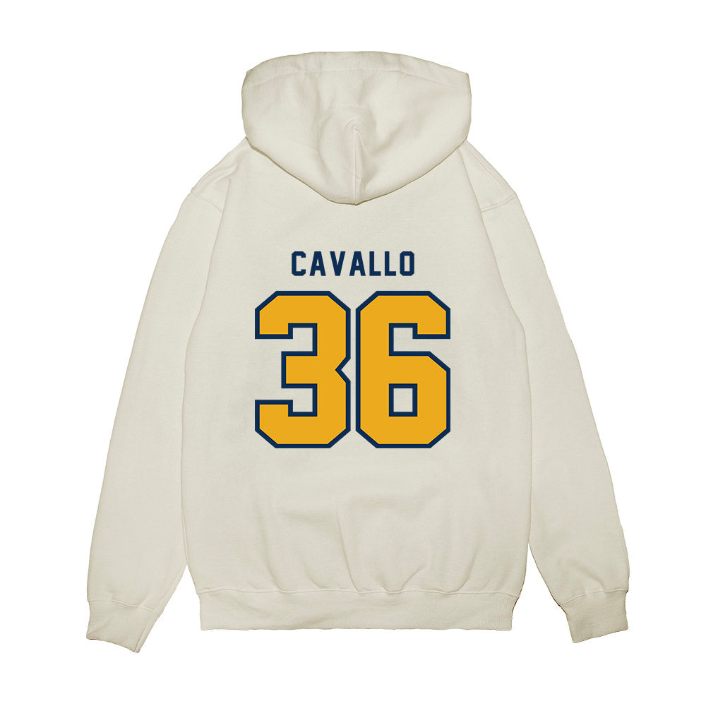 West Virginia - NCAA Baseball : Hudson Cavallo - Omaneers Premium Hooded Sweatshirt-1