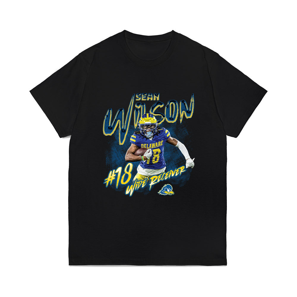 Delaware - NCAA Football : Sean Wilson - Collage Comfort Colors T-Shirt-0