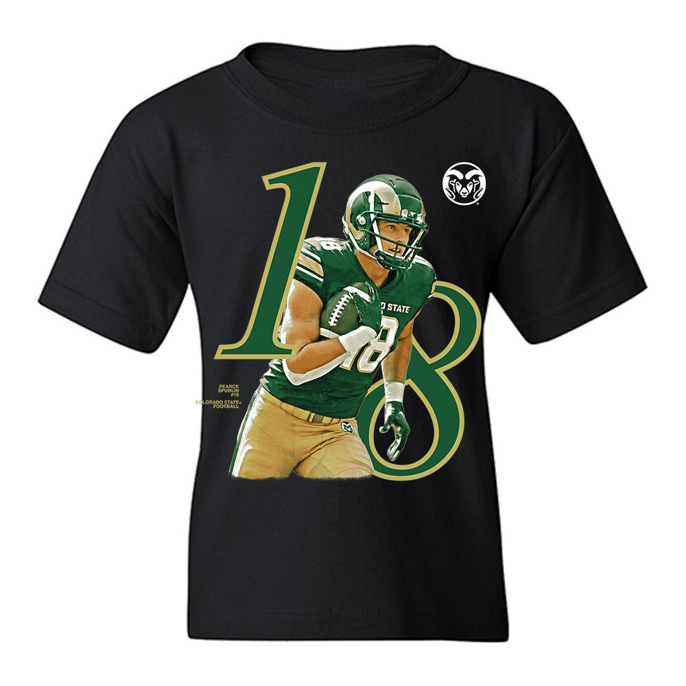 Colorado State - NCAA Football : Pearce Spurlin III - Breakthrough Series Youth T-Shirt-0