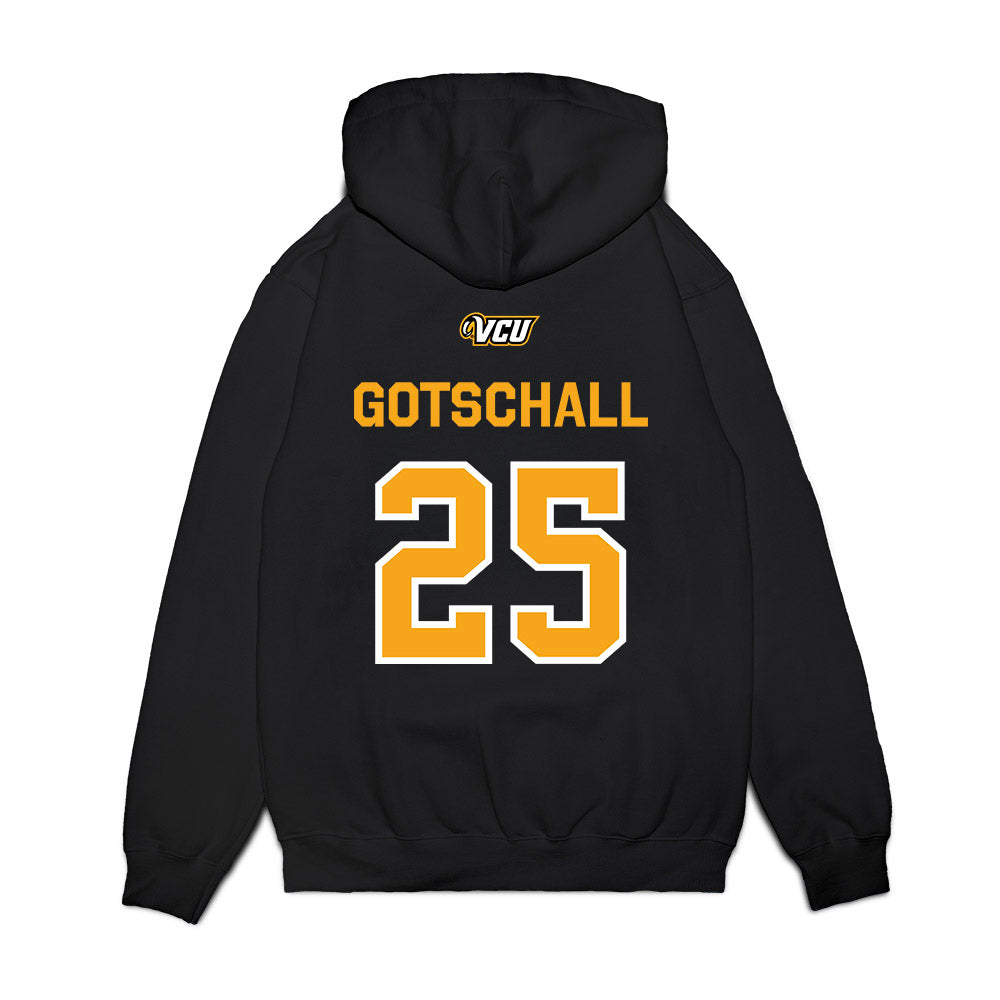 VCU - NCAA Baseball : Hunter Gotschall - A10 Champion Classic Shersey Premium Hooded Sweatshirt-1