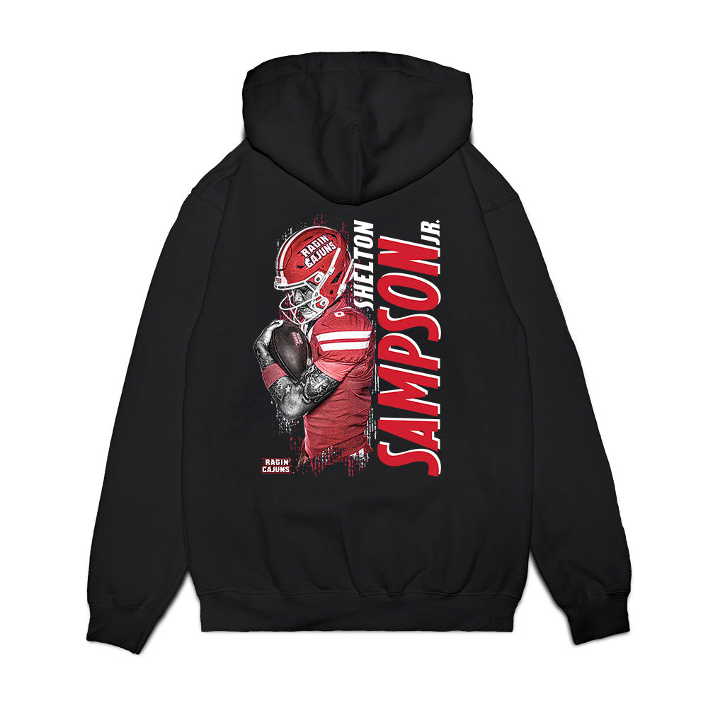 Louisiana - NCAA Football : Shelton Sampson Jr. - Collage Premium Hooded Sweatshirt-1
