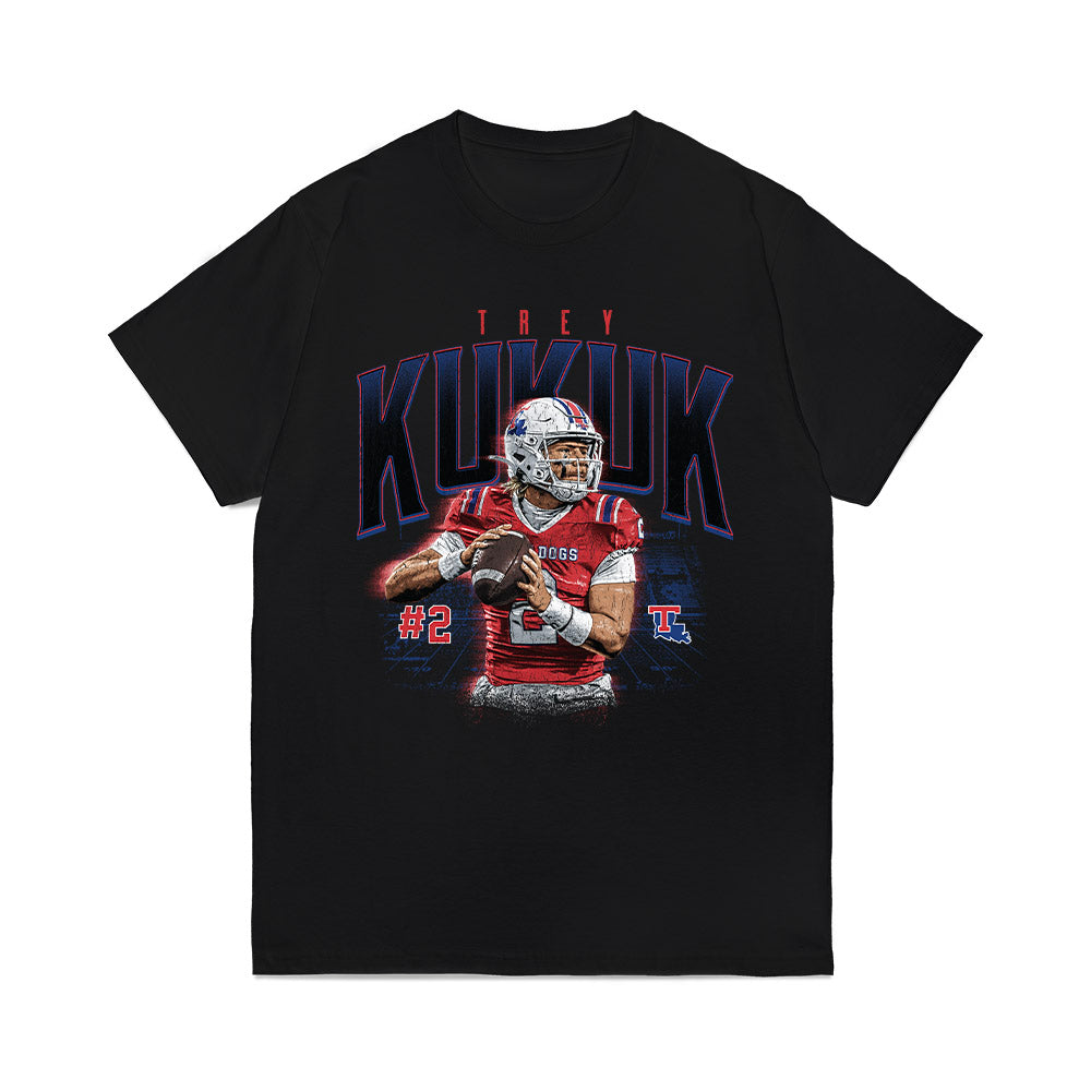 LA Tech - NCAA Football : Trey Kukuk - Collage Comfort Colors T-Shirt-0