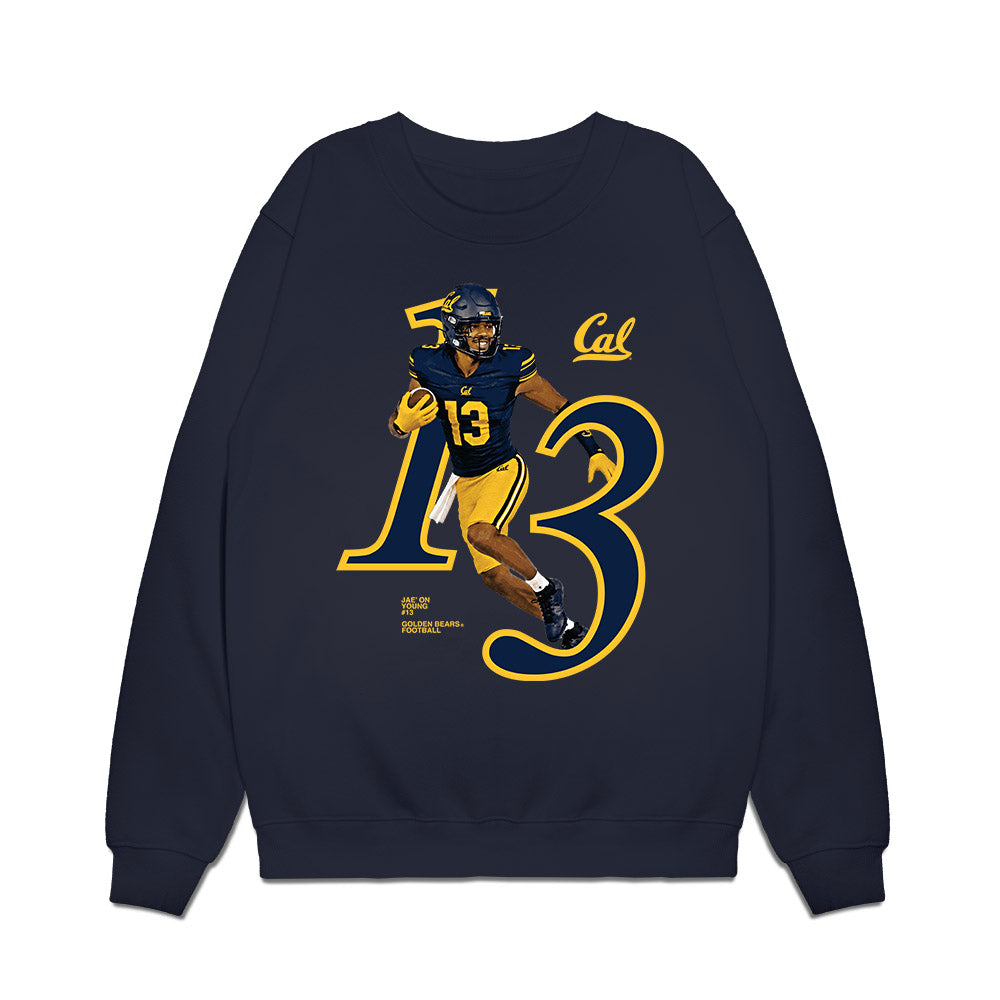 UC Berkeley - NCAA Football : Jae'on Young - Graphic Premium Crewneck Sweatshirt-0