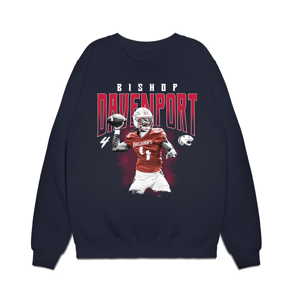 South Alabama - NCAA Football : bishop davenport - Collage Premium Crewneck Sweatshirt-0
