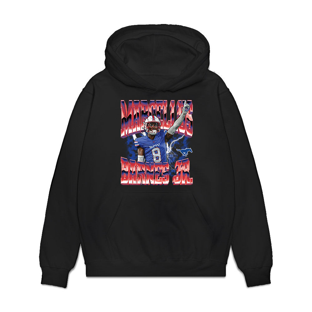SMU - NCAA Football : Marcellus Barnes Jr. - Collage Premium Hooded Sweatshirt-0