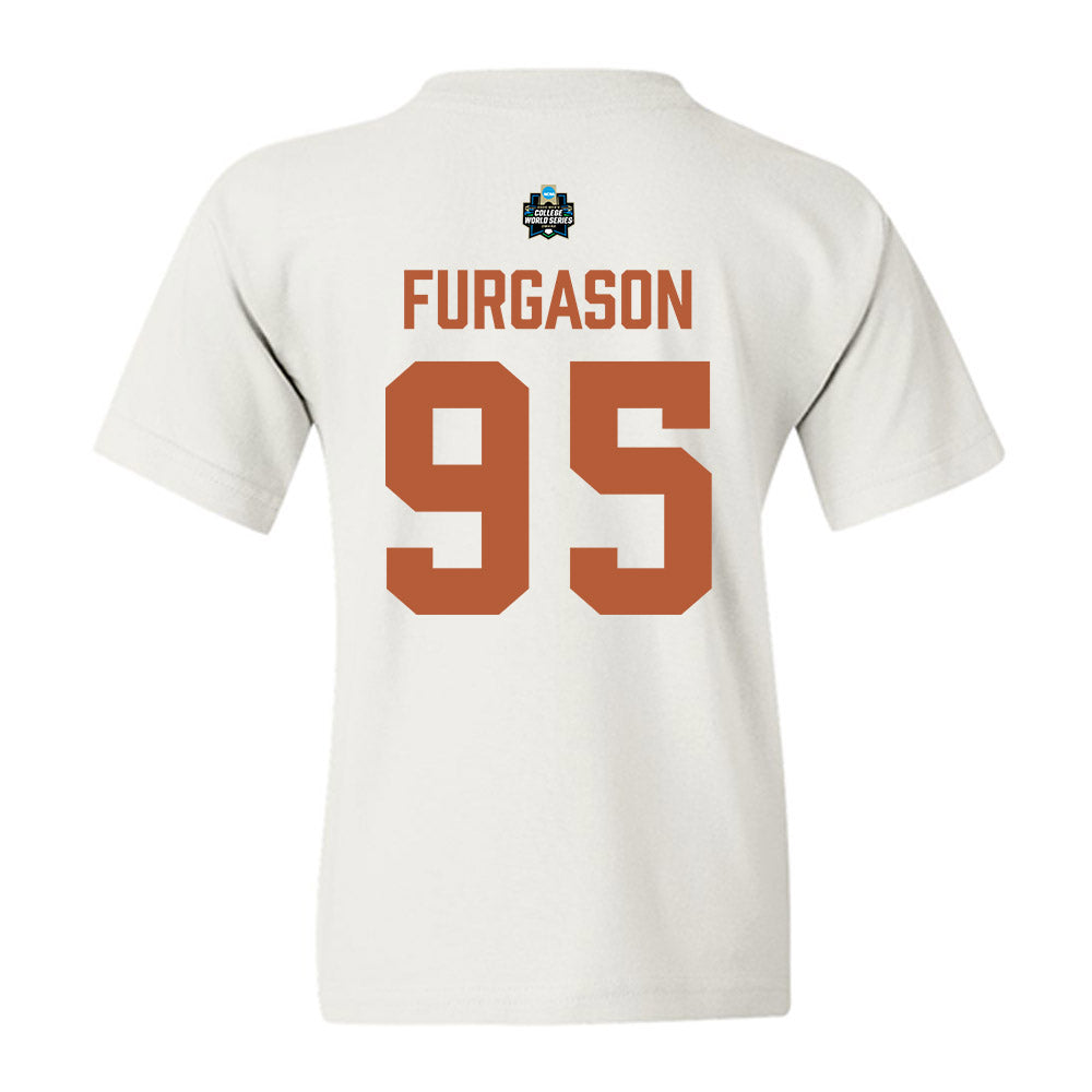 Texas - NCAA Baseball : Jadyn Furgason - 2026 College World Series Texas Outline Youth T-Shirt-1