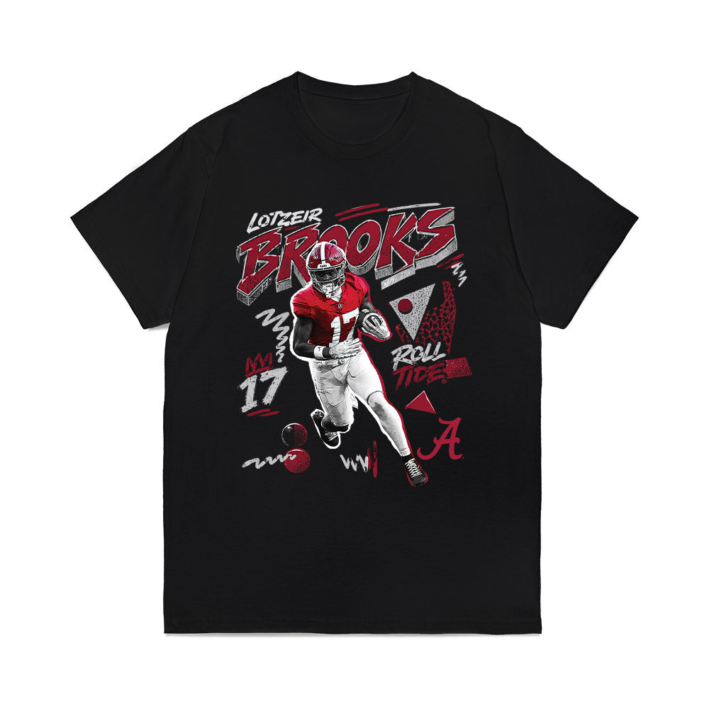 Alabama - NCAA Football : Lotzeir Brooks - Collage Comfort Colors T-Shirt-0