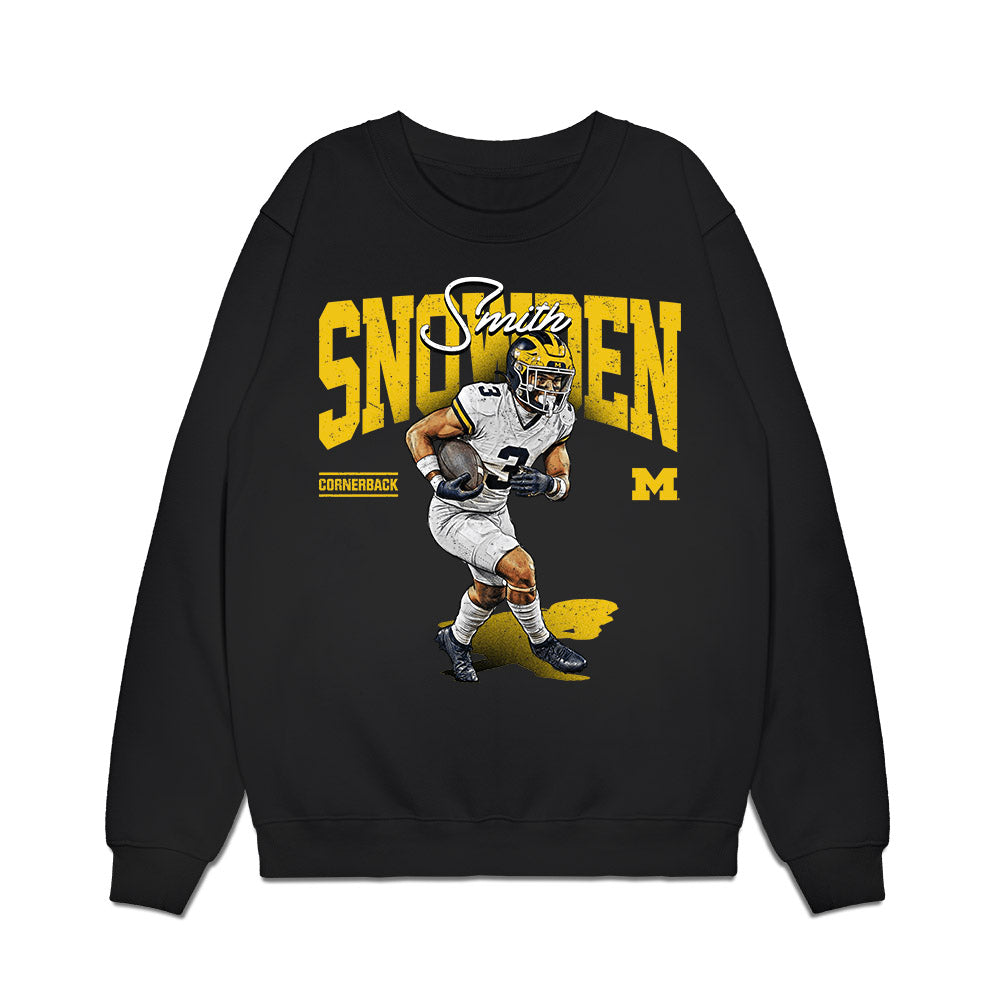 Michigan - NCAA Football : Smith Snowden - Collage Premium Crewneck Sweatshirt-0