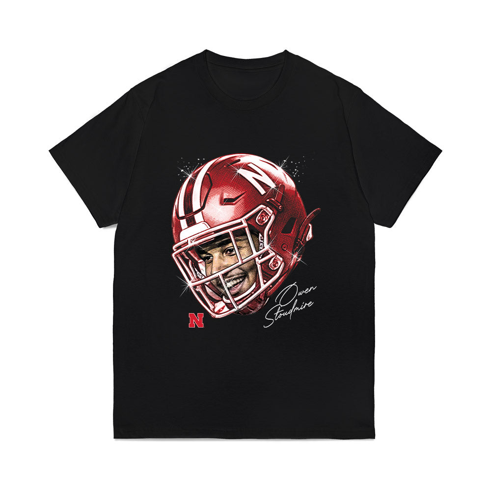 Nebraska - NCAA Football : Owen Stoudmire - Game Face Comfort Colors T-Shirt-0