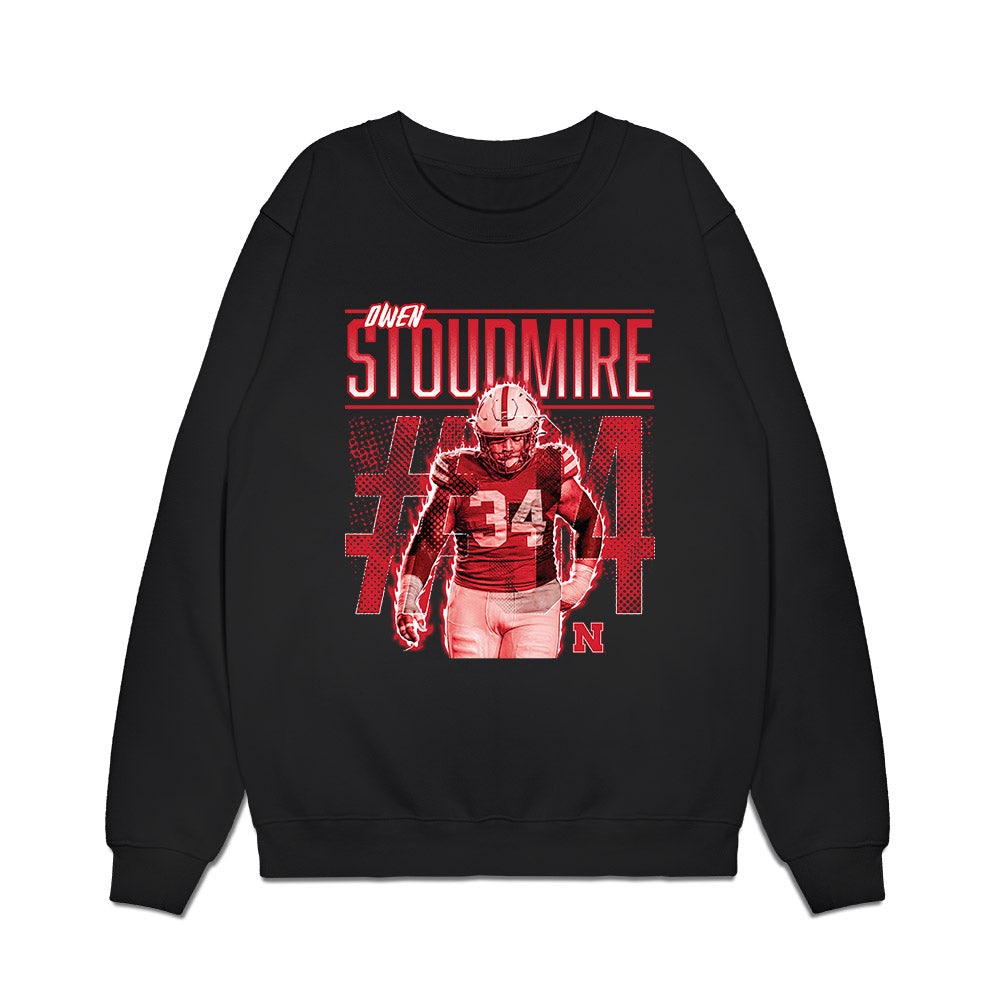 Nebraska - NCAA Football : Owen Stoudmire - Collage Premium Crewneck Sweatshirt-0