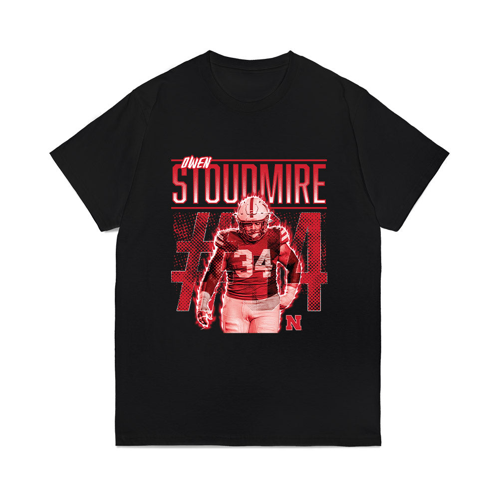 Nebraska - NCAA Football : Owen Stoudmire - Collage Comfort Colors T-Shirt-0