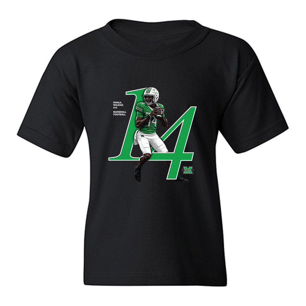 Marshall - NCAA Football : Khalil Wilkins - Graphic Youth T-Shirt-0