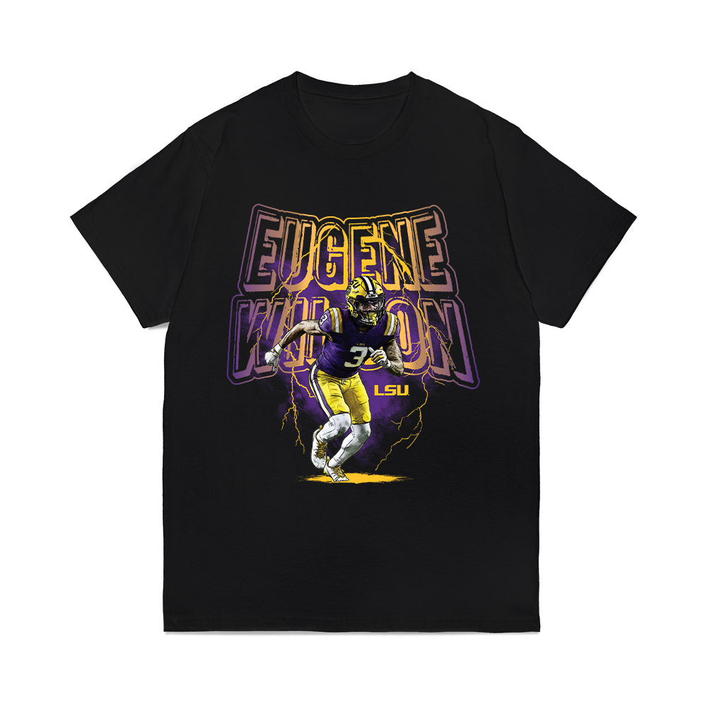 LSU - NCAA Football : Eugene Wilson III - Collage Comfort Colors T-Shirt-0