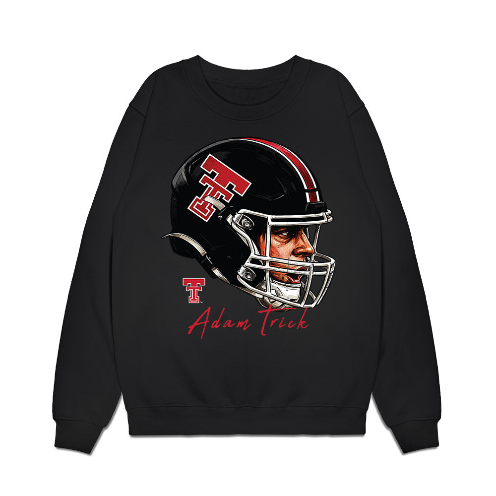 Texas Tech - NCAA Football : Adam Trick - Game Face Premium Crewneck Sweatshirt-0