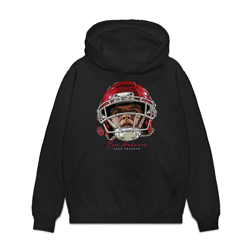 Oklahoma - NCAA Football : Ben Anderson - Game Face Premium Hooded Sweatshirt-0