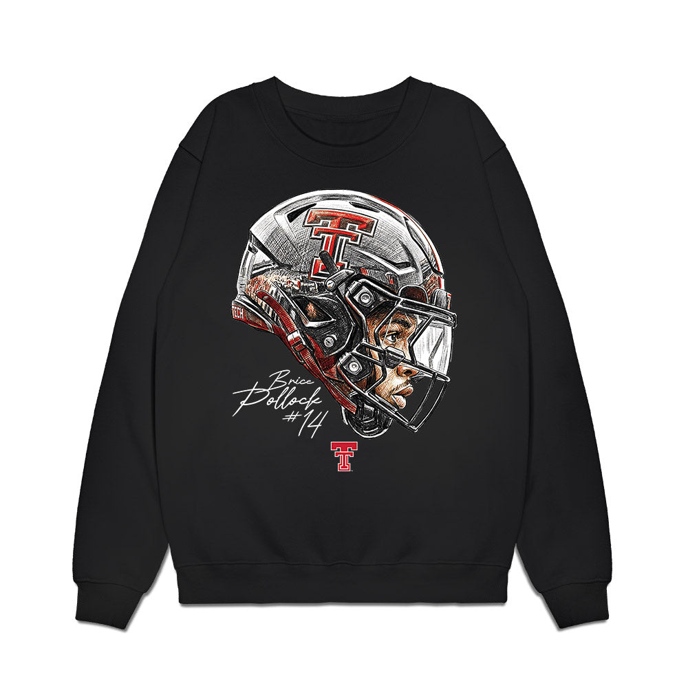 Texas Tech - NCAA Football : Brice Pollock - Gameface Premium Crewneck Sweatshirt-0