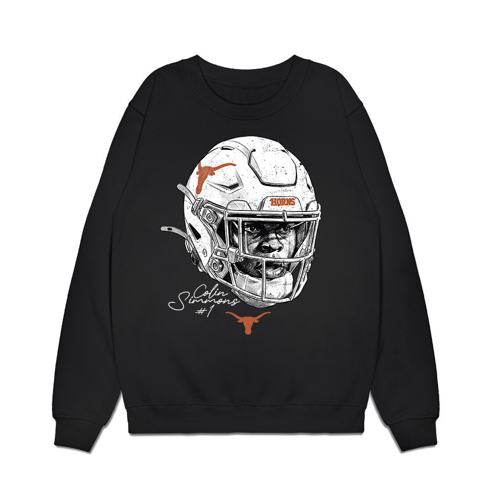 Texas - NCAA Football : Colin Simmons - Game Face Premium Crewneck Sweatshirt-0