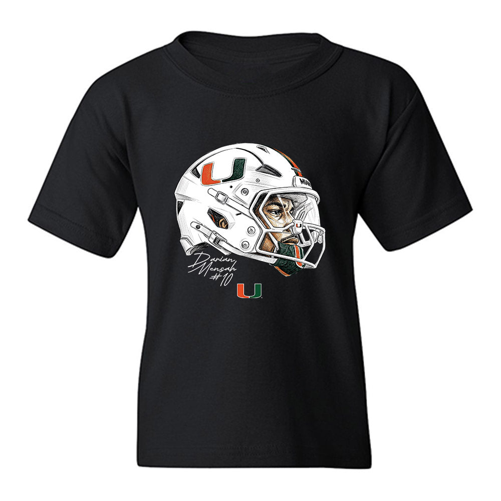 Miami - NCAA Football : Darian Mensah - Game Face Youth T-Shirt-0