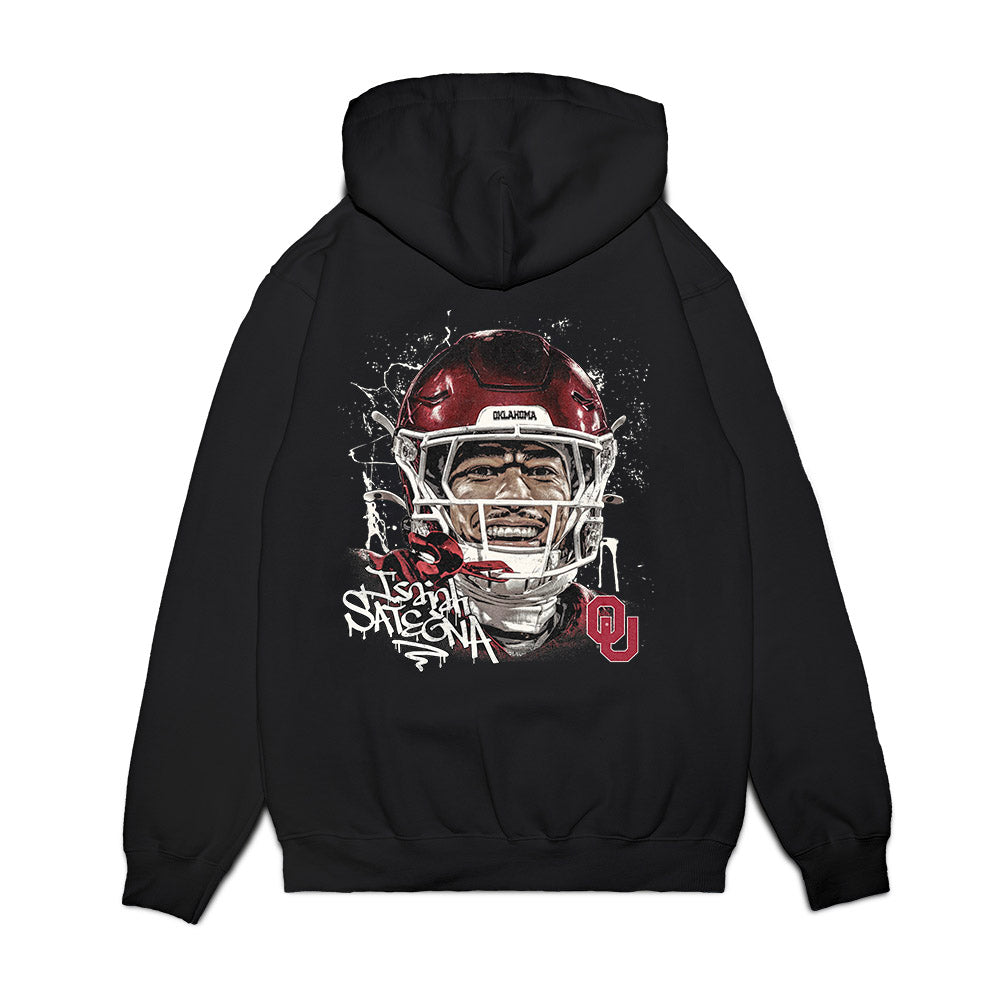 Oklahoma - NCAA Football : Isaiah Sategna III - Game Face Premium Hooded Sweatshirt-1