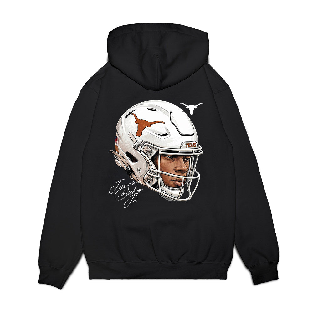 Texas - NCAA Football : Jermaine Bishop Jr - Game Face Premium Hooded Sweatshirt-1