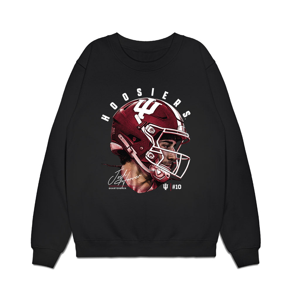 Indiana - NCAA Football : Josh Hoover - Game Face Premium Crewneck Sweatshirt-0