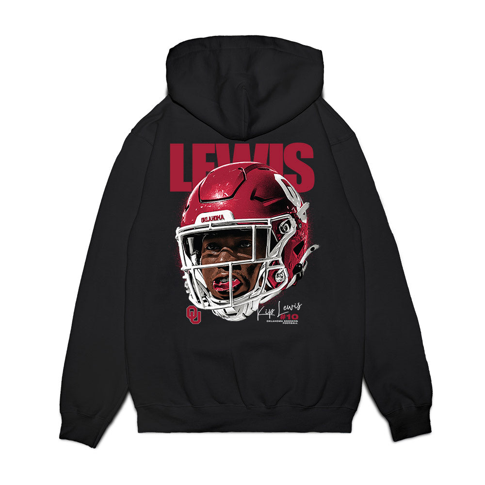 Oklahoma - NCAA Football : Kip Lewis - Game Face Premium Hooded Sweatshirt-1