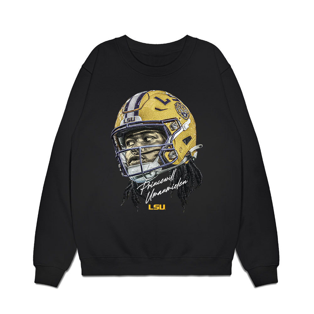 LSU - NCAA Football : Princewill Umanmielen - Game Face Premium Crewneck Sweatshirt-0