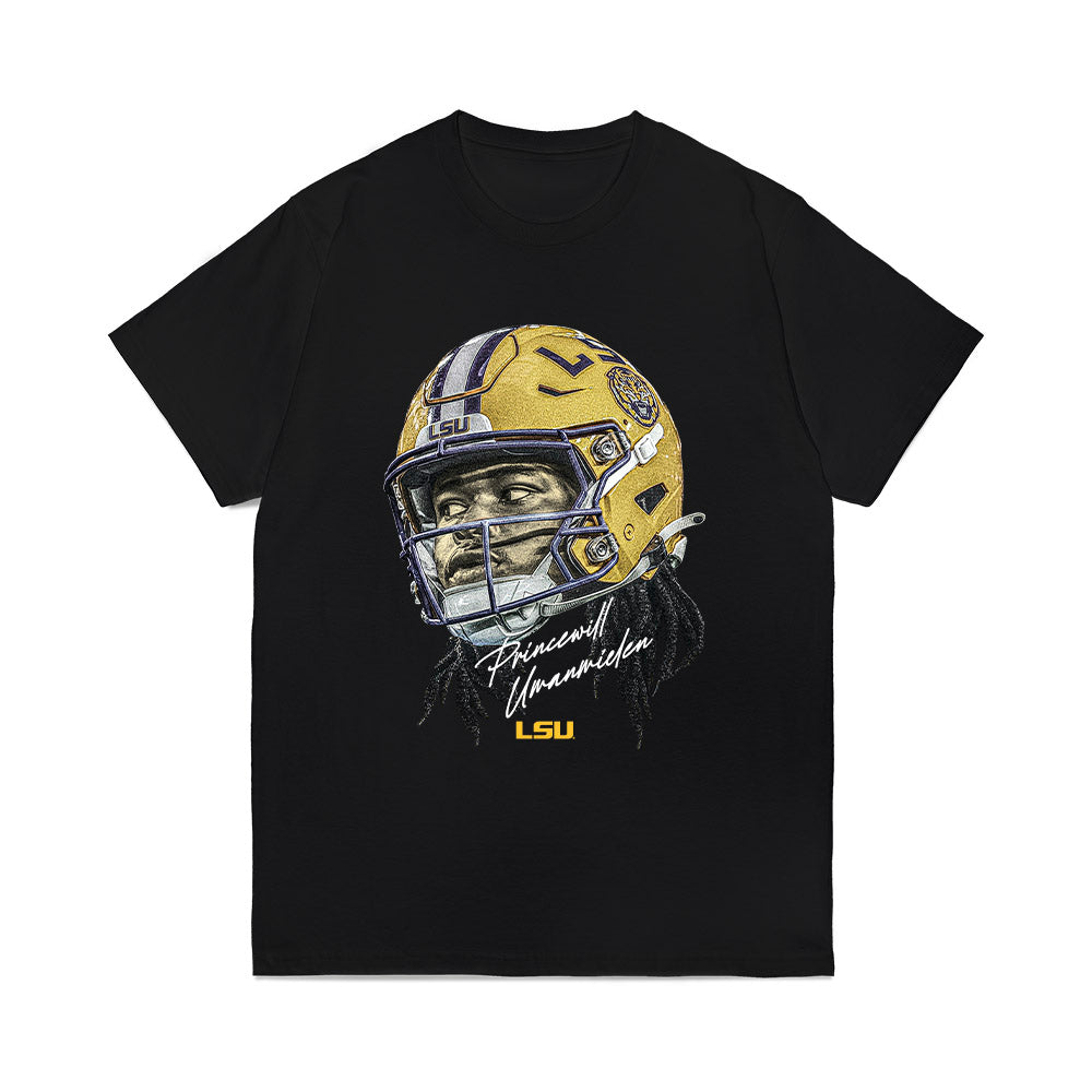 LSU - NCAA Football : Princewill Umanmielen - Game Face Comfort Colors T-Shirt-0