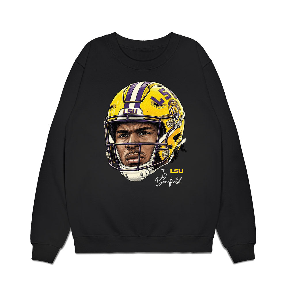 LSU - NCAA Football : Ty Benefield - Game Face Premium Crewneck Sweatshirt-0