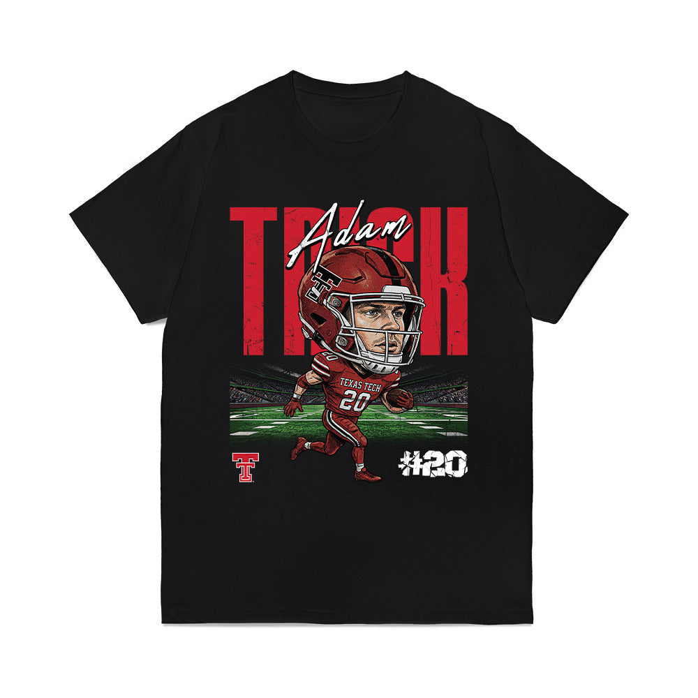 Texas Tech - NCAA Football : Adam Trick - Caricature Comfort Colors T-Shirt-0