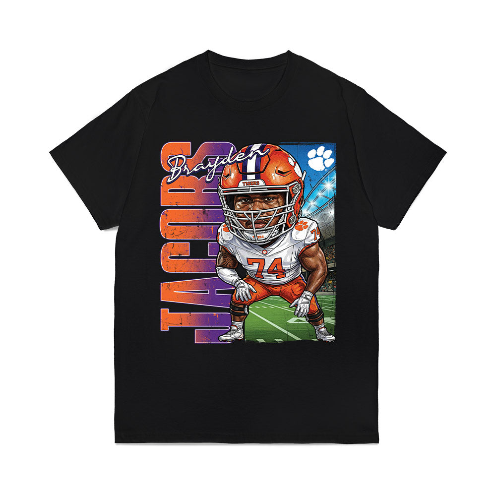 Clemson - NCAA Football : Brayden Jacobs - Caricature Comfort Colors T-Shirt-0