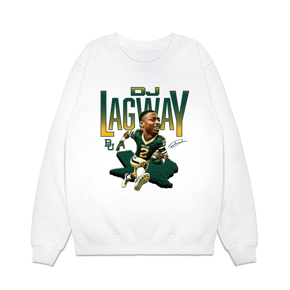Baylor - NCAA Football : DJ Lagway - Bobble Head Premium Crewneck Sweatshirt-0