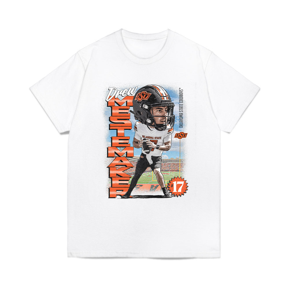 Oklahoma State - NCAA Football : Drew Mestemaker - Bobble Head Comfort Colors T-Shirt-0
