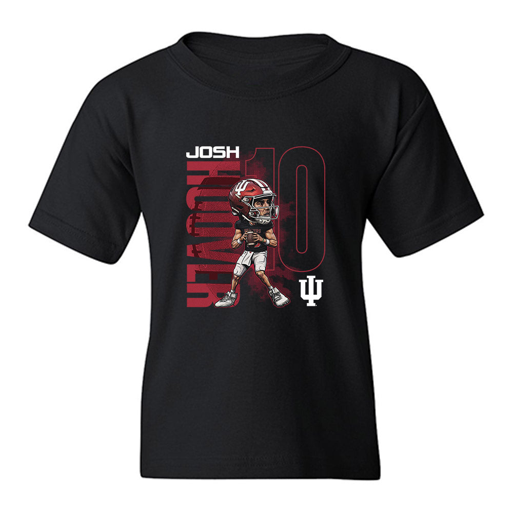 Indiana - NCAA Football : Josh Hoover - Caricature Youth T-Shirt-0
