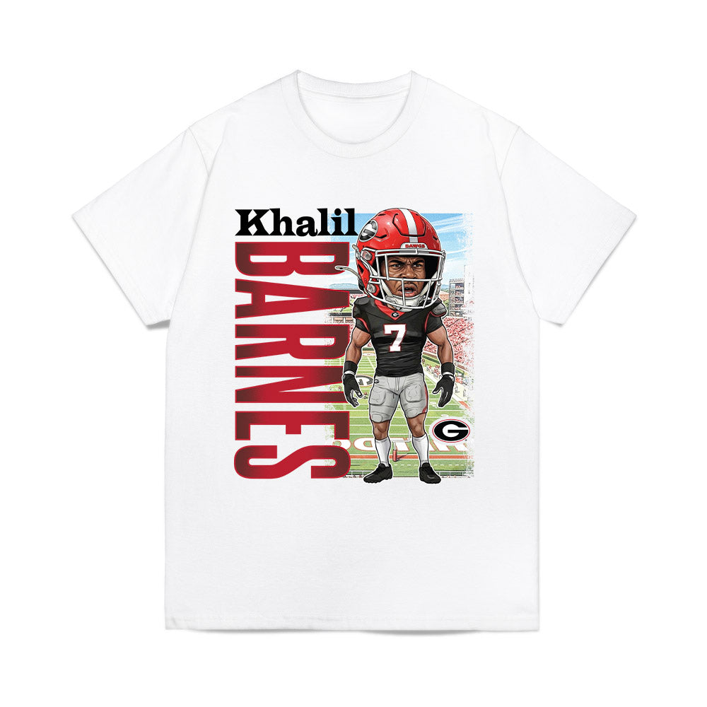 Georgia - NCAA Football : Khalil Barnes - Caricature Comfort Colors T-Shirt-0