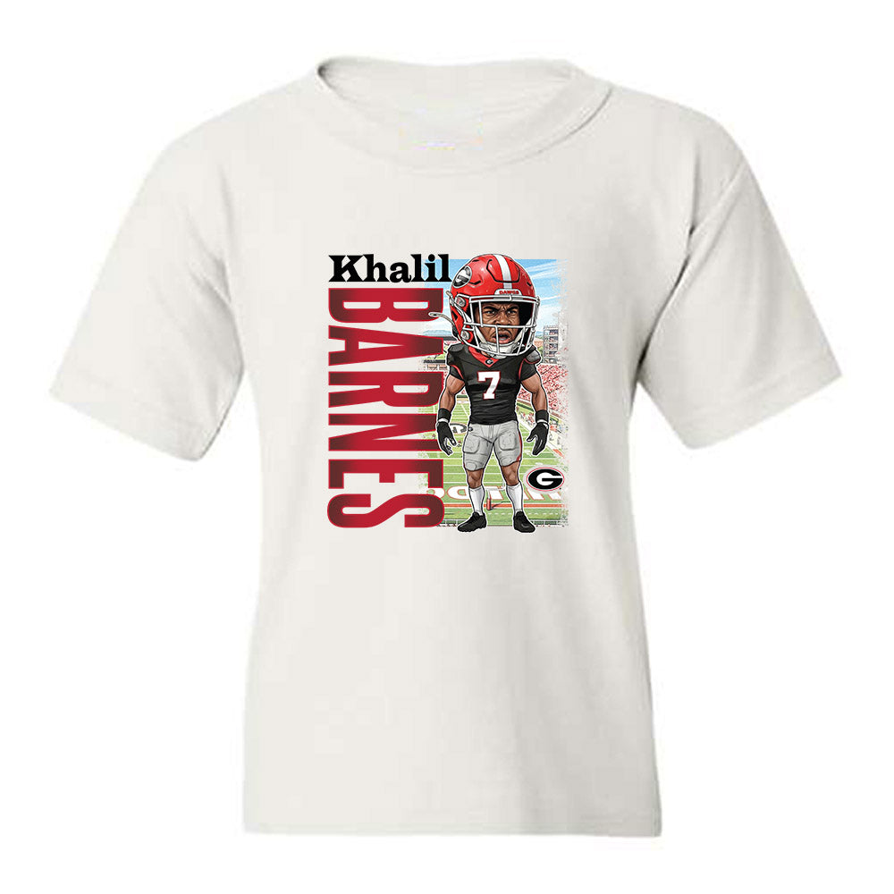 Georgia - NCAA Football : Khalil Barnes - Caricature Youth T-Shirt-0