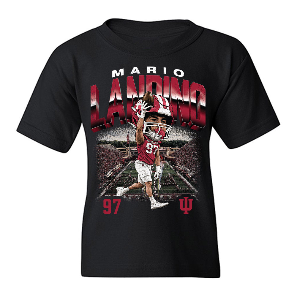 Indiana - NCAA Football : Mario Landino - Bobble Head Youth T-Shirt-0
